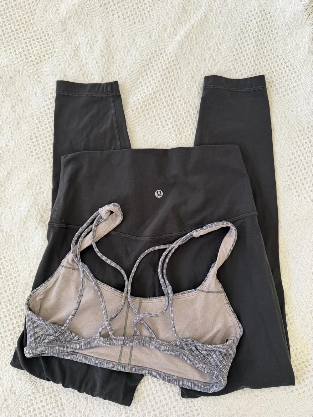 lululemon Black Leggings with Care Tag Detail